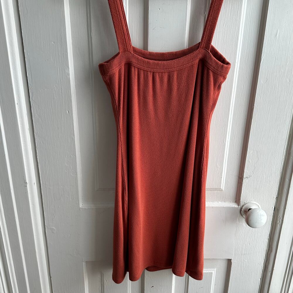 Privacy Please Rust Ribbed Mini Dress | Size S - Picture 4 of 7